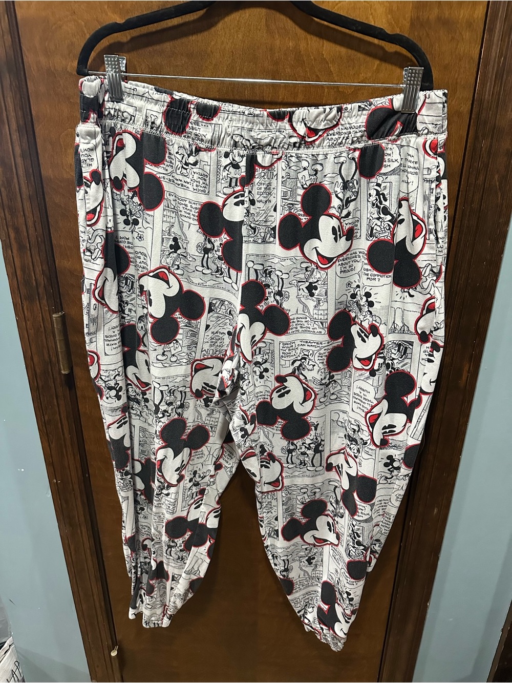 Disney Mickey Mouse Comic Strip Print Jogger Lounge Pants Size 3X 22W 24W - Picture 1 of 3